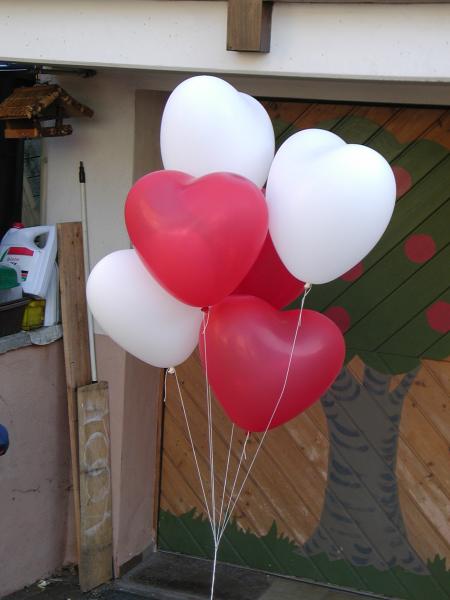 Herzballon weiß  Ø25cm