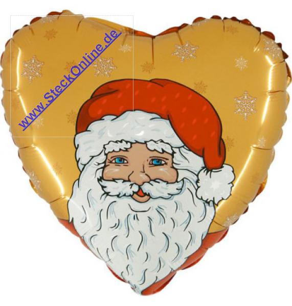 Folienballon Santa Claus gold