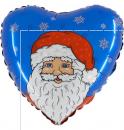 Folienballon Santa Claus blau